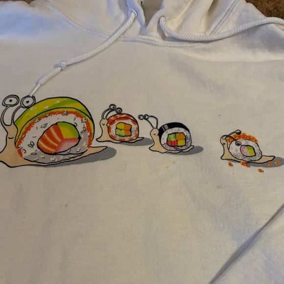 White Graphic Hoodie - Picture 2 of 6